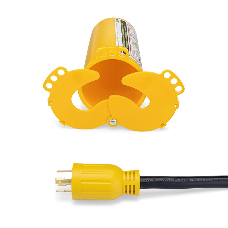 Zing Green Products 7100 RecycLockout Large Electrical Plug Lockout Device, USA-Made Recycled Plastic Lock Box, Yellow - Image 4